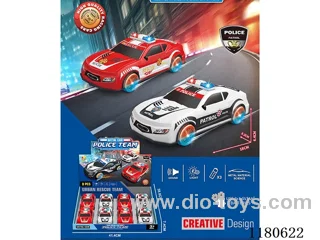 B/O universal alloy police car 8PCS