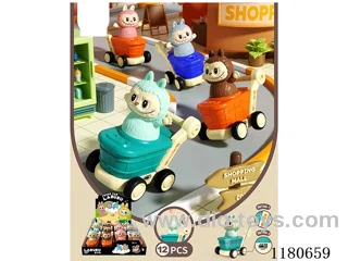 Pressing and gliding raglan toy shopping cart 12PCS/box