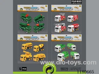 Inertia engineering car 4 models / 4 colors mixed packing