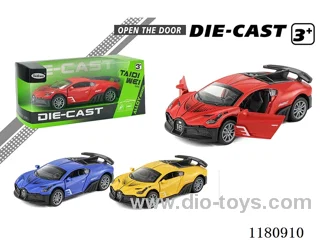 12CM Open Door Bugatti Supercar alloy car pull back