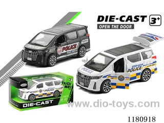 12CM Alloy Elfa Police Car with 3 doors pull back