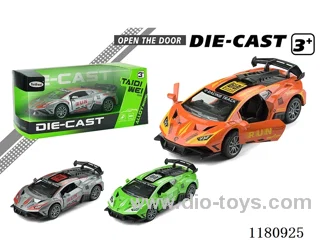 12CM Open door Lamborghini alloy car pull back