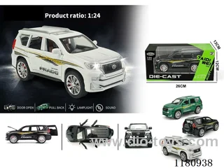 1:24 Toyota Baja 6 door light music pull back alloy car