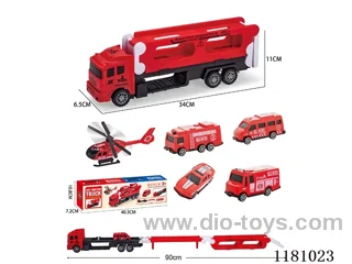 Folding Sliding Catapult Cargo Car (with 5 sliding carts)