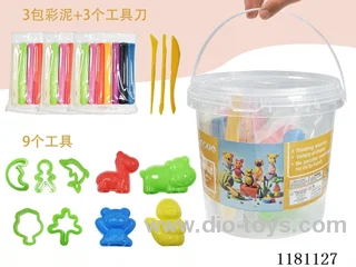 16PCS Colorful Clay Set/Bucket/Accessories, Color Random.