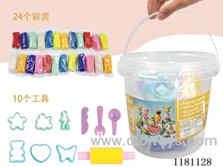 35PCS colorful clay set/large bucket/color random.
