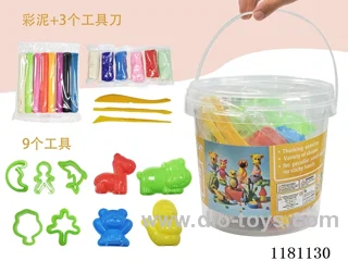 20PCS Colorful Clay Set/Small Bucket/Accessories, Color Random.