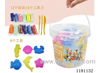 22PCS Colorful Clay Set/Small Bucket/Color Random.