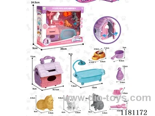 Soft glue pet cat set