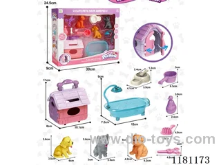 Soft glue pet dog set
