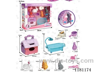 Soft rubber pet rabbit set
