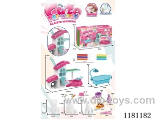 Washable pet villa set