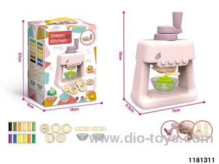 Colorful clay ice-cream machine