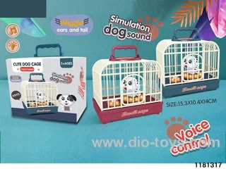 Voice-activated dog crate