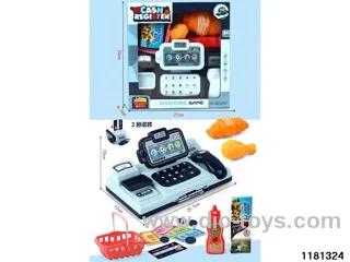Cash register with food