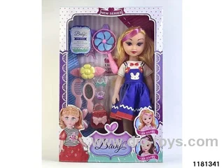 14 inch Big Eyes Musical Grooming Set