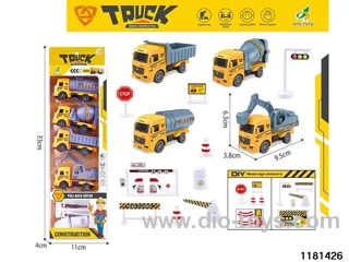 DIY pull back Engineering Vehicle