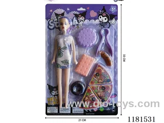 Kulomi Food set +11 "bare Barbie