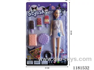 Kulomi Food set +11 "bare Barbie