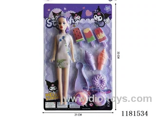 Kulomi Food set +11 "bare Barbie