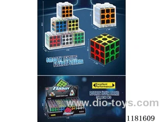 Three orders solid color carbon fiber Rubik's Cube acrylic display case