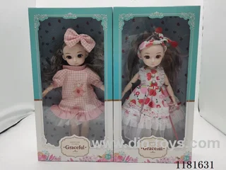 12 inch 14 joints 3D eyes doll 2 mixed