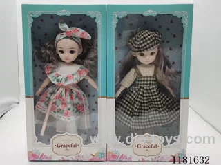 12 inch 14 joints 3D eyes doll 2 mixed