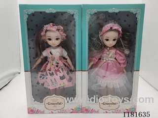 12 inch 14 joints 3D eyes doll 2 mixed