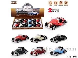 1:32 alloy pull back car W L/M