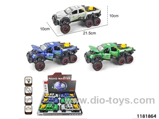 1:28 alloy pull back car with light and sound
