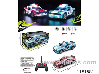 1：22 4ch rc police car with light included battery