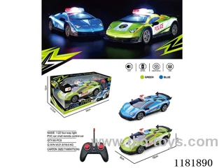 1：22 4ch rc police car with light not included battery