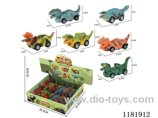 Large Double Inertia Dinosaur Car (12PCS/box)