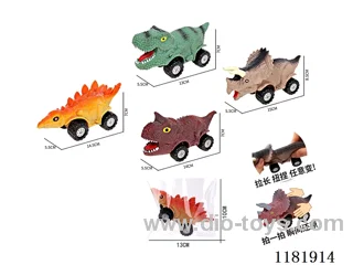 Dinosaur Squeeze Car - Decompression Toys (4 Mixed)