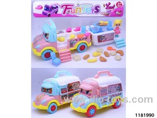 Fast food cart table and chair set + 20PCS food