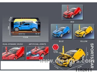 1:36 four open door Alloy Pull Back Bumblebee Car Model