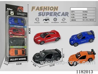 4PCS 1:43 2 doors Openable alloy pull back car model