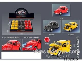 12PCS 1:36 4-door alloy pull back Beetle model