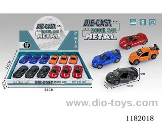 12PCS 1:43 2 doors Openable alloy pull back car model
