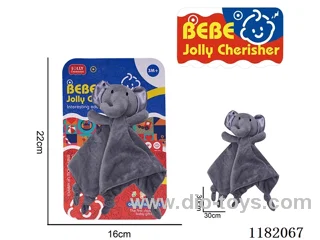 Baby plush soothing toys - Gray Elephant Soothing Towel