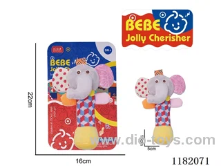 Plush Baby Soothing Toys - Elephant Scratching Stick