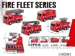 pull back small fire truck, 12pcs/box