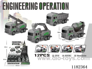 pull back small engineering vehicle gray version