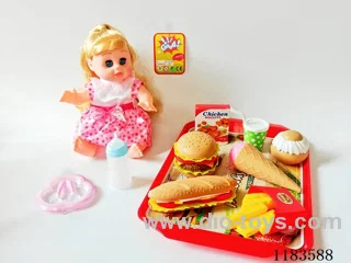 14” Drinking and Peeing with IC Doll with Burger Set