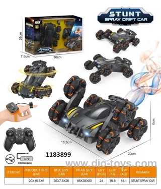 RC 6 wheels Stunt car with Dual controller in window box