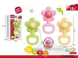 Silicone sunflower rattle