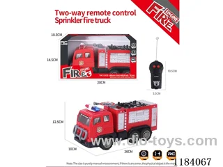 2ch rc fire sprinkler fire engine