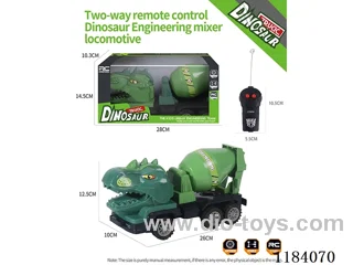2ch Dinosaur rc engineering concrete mixing locomotive