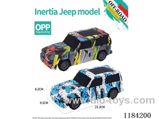Flat bottom inertial Jeep off-road model graffiti