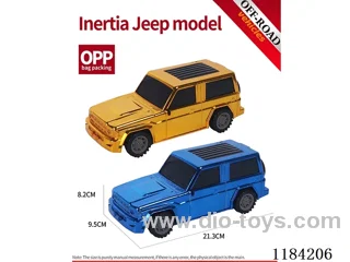 Flat bottom inertia Jeep off-road model electroplated